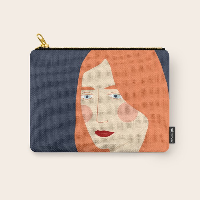 Woman with red hair Carry All Pouch Gallery Image 1