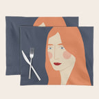 Woman with red hair Placemat Gallery Image 1