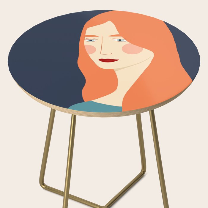 Woman with red hair Side Table Gallery Image 2