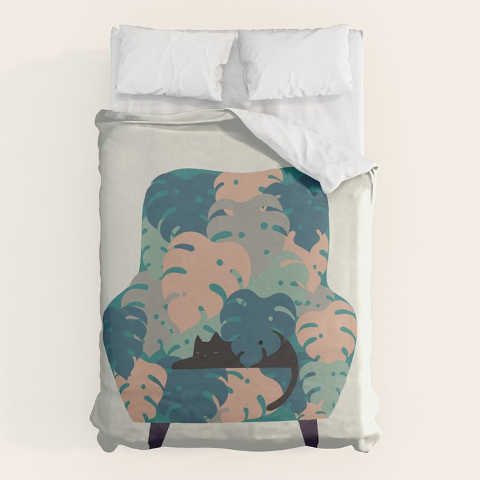 Cat and Plant 15 Duvet Cover Gallery Image 6