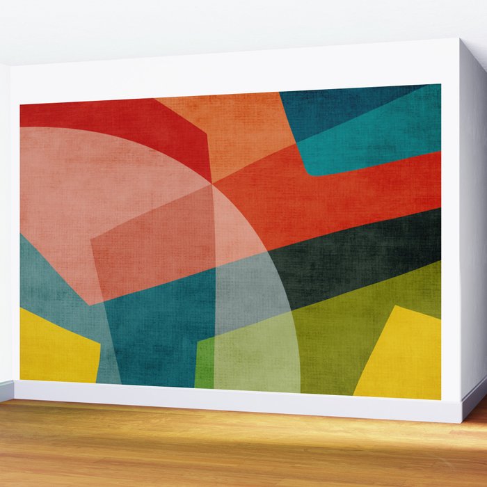 Abstract Modern Colorful Original Art Wall Mural Gallery Image 2