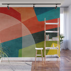 Abstract Modern Colorful Original Art Wall Mural Gallery Image 1
