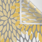 Modern Elegant Chic Floral Pattern, Soft Yellow, Gray, White Wall Tapestry Gallery Image 3