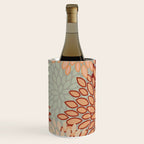 Festive, Floral Prints, Green, Terracotta, Red, Coloured Prints Wine Chiller Gallery Image 1