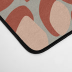 Festive, Floral Prints, Green, Terracotta, Red, Coloured Prints Desk Mat Gallery Image 4