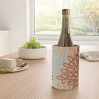 Festive, Floral Prints, Green, Terracotta, Red, Coloured Prints Wine Chiller Gallery Image 4