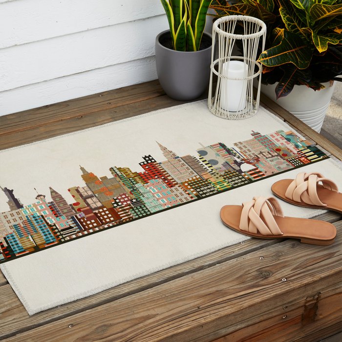 las vegas skyline Outdoor Rug Gallery Image 2