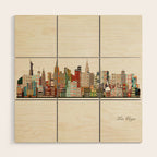 las vegas skyline Wood Wall Art Gallery Image 1