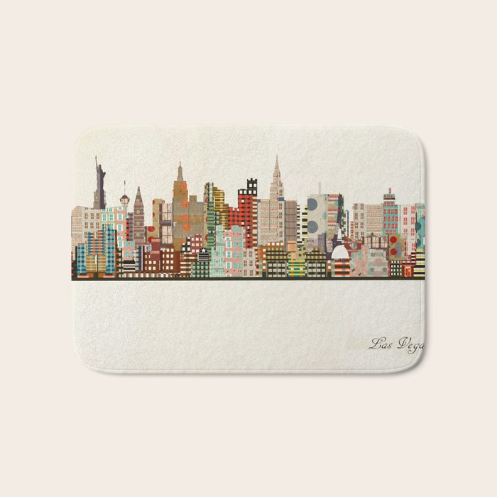 las vegas skyline Bath Mat Gallery Image 1
