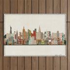 las vegas skyline Outdoor Rug Gallery Image 1