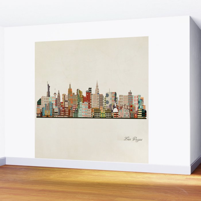 las vegas skyline Wall Mural Gallery Image 2