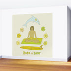 here in now surf meditate gerry lopez // retro art by surfy birdy Wall Mural Gallery Image 2
