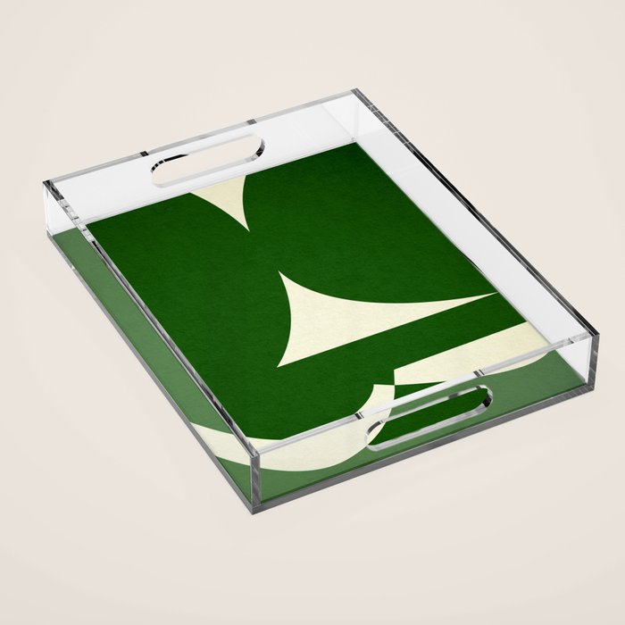 abstract composition-green01 Acrylic Tray Gallery Image 1