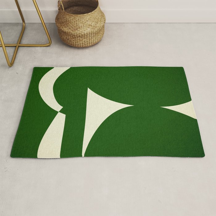 abstract composition-green01 Rug Gallery Image 1