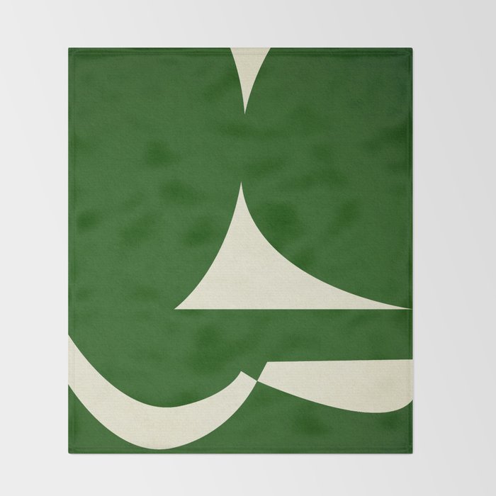 abstract composition-green01 Throw Blanket Gallery Image 2