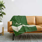 abstract composition-green01 Throw Blanket Gallery Image 1