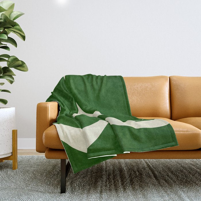 abstract composition-green01 Throw Blanket Gallery Image 1