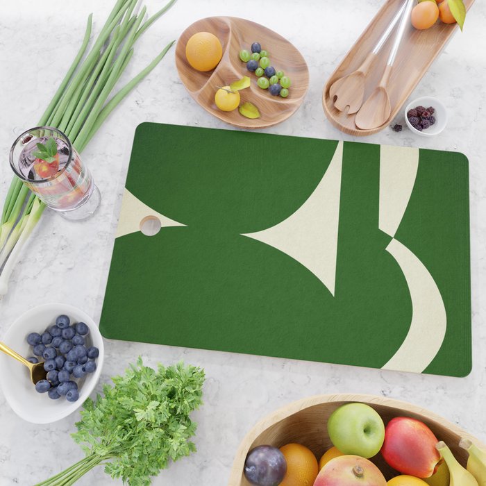 abstract composition-green01 Cutting Board Gallery Image 2