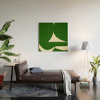 abstract composition-green01 Wood Wall Art Gallery Image 2