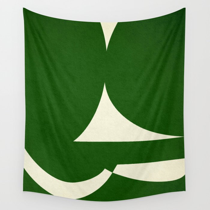abstract composition-green01 Wall Tapestry Gallery Image 1