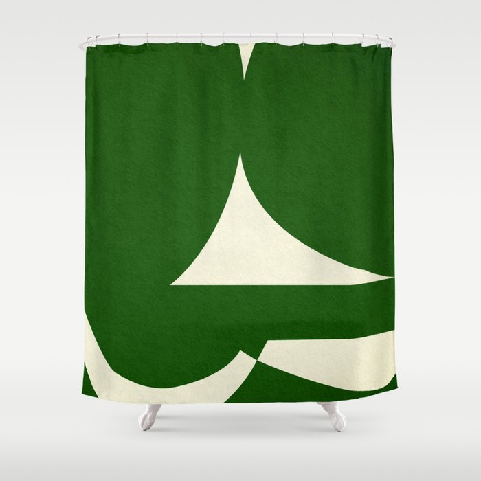 abstract composition-green01 Shower Curtain Gallery Image 1