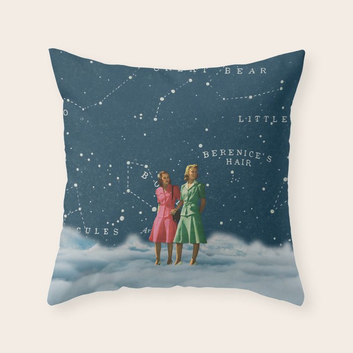 A walk in the Clouds // On Friendship Throw Pillow Gallery Image 6