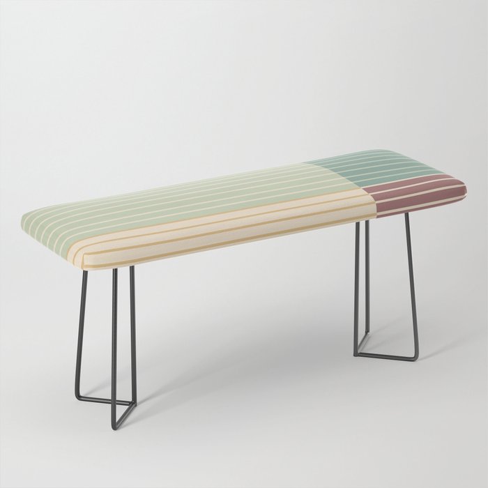 Color Block Line Abstract XIX Bench Gallery Image 1