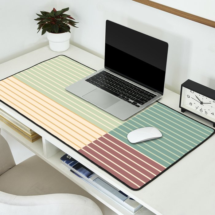 Color Block Line Abstract XIX Desk Mat Gallery Image 2