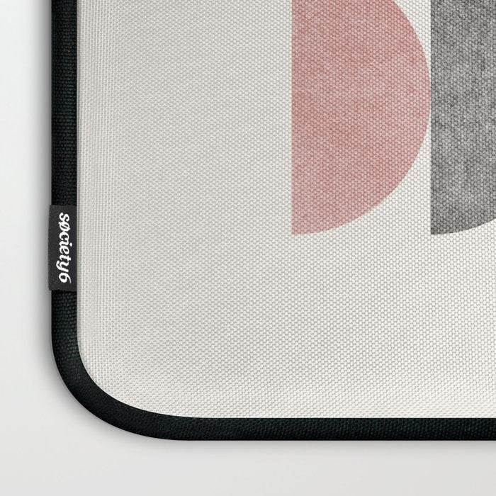 Pink brown retro scandinavian pattern Laptop Sleeve Gallery Image 3