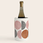 Pink brown retro scandinavian pattern Wine Chiller Gallery Image 1