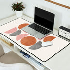 Pink brown retro scandinavian pattern Desk Mat Gallery Image 2