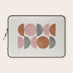 Pink brown retro scandinavian pattern Laptop Sleeve Gallery Image 1