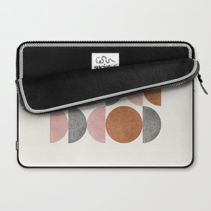 Pink brown retro scandinavian pattern Laptop Sleeve Gallery Image 2