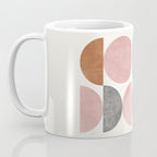 Pink brown retro scandinavian pattern Coffee Mug Gallery Image 3