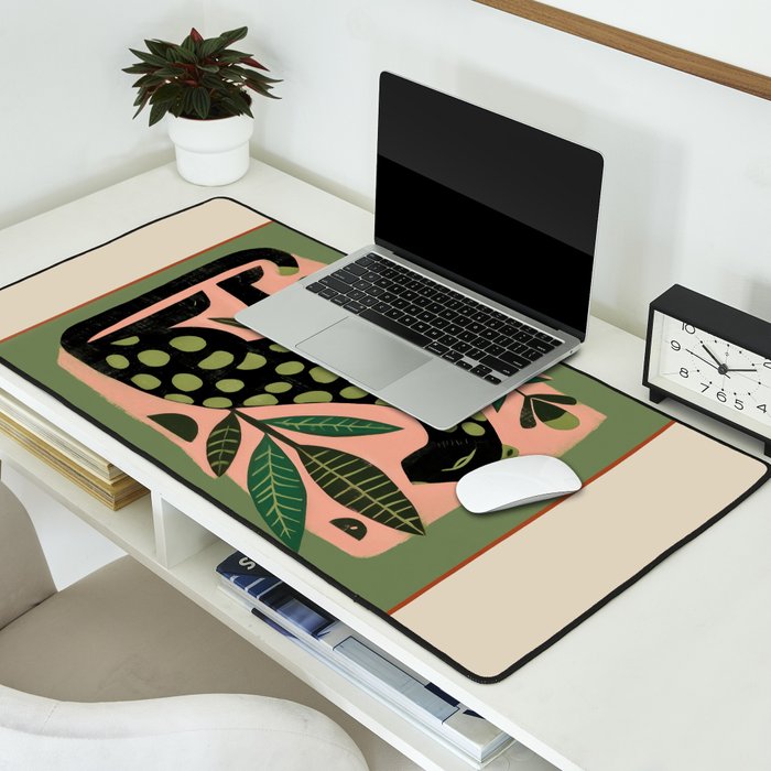 Spotted Cat Desk Mat Gallery Image 2