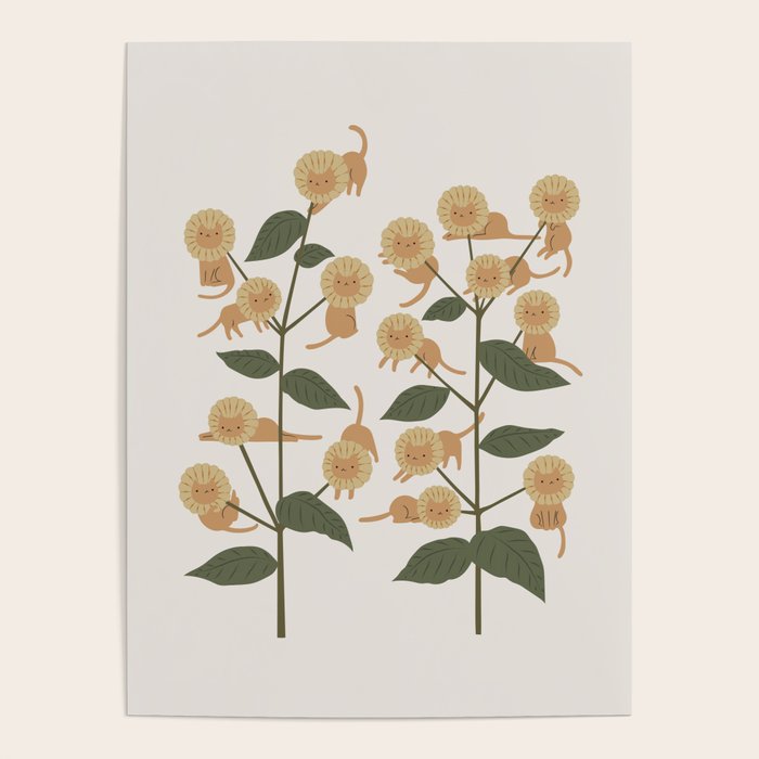 Cat and Plant 7B Poster Gallery Image 1