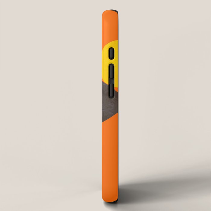 Geometric mid century modern orange shapes iPhone Case Gallery Image 2