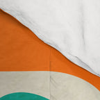 Geometric mid century modern orange shapes Comforter Gallery Image 4