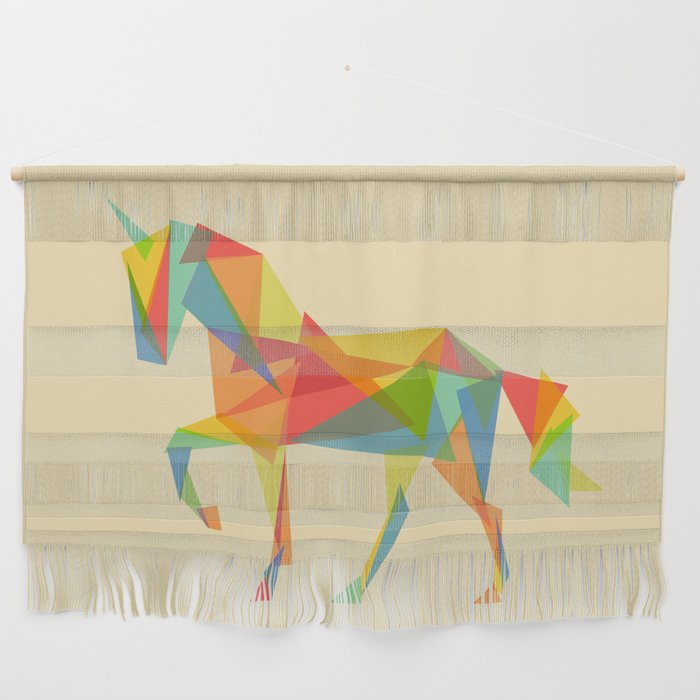 Fractal Geometric Unicorn Wall Hanging Gallery Image 1