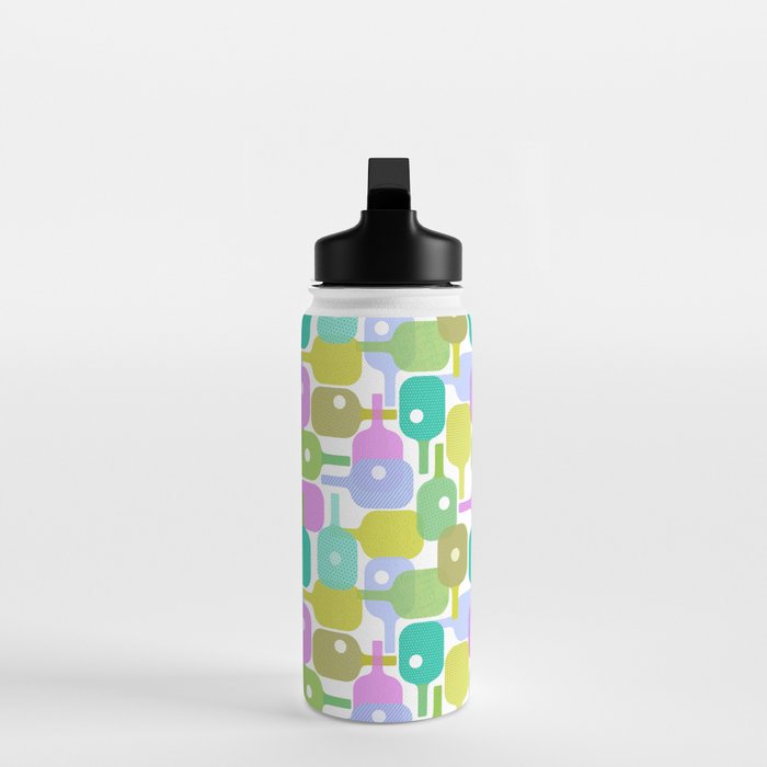 Mid Century Abstract Pickleball Shapes Water Bottle Gallery Image 3