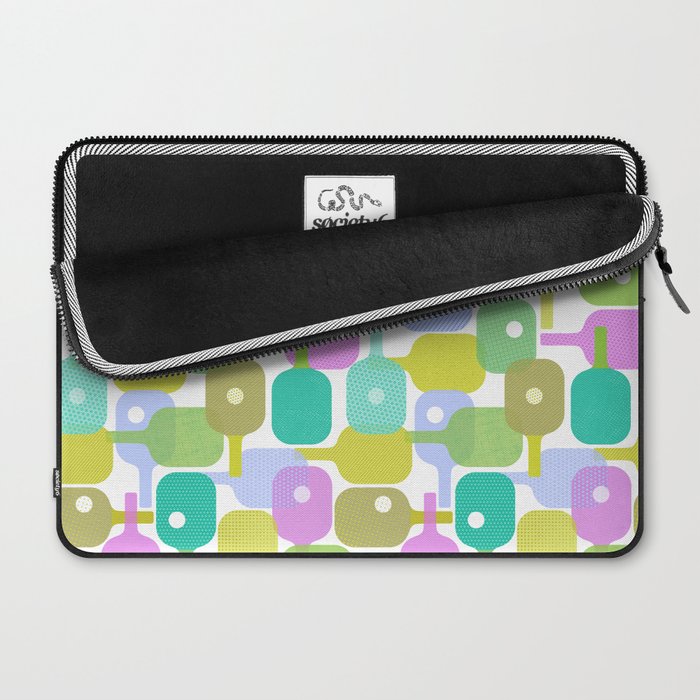 Mid Century Abstract Pickleball Shapes Laptop Sleeve Gallery Image 2