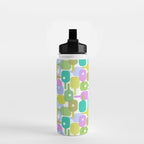 Mid Century Abstract Pickleball Shapes Water Bottle Gallery Image 2