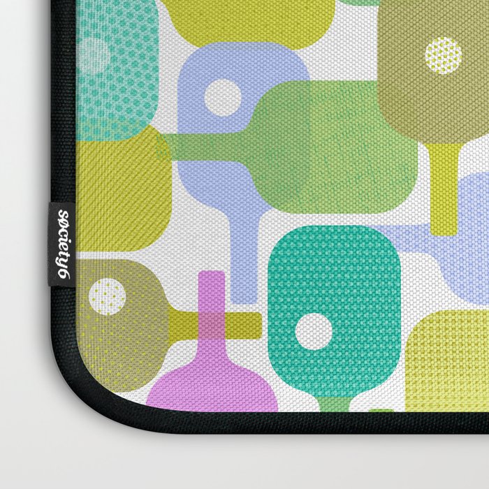Mid Century Abstract Pickleball Shapes Laptop Sleeve Gallery Image 3