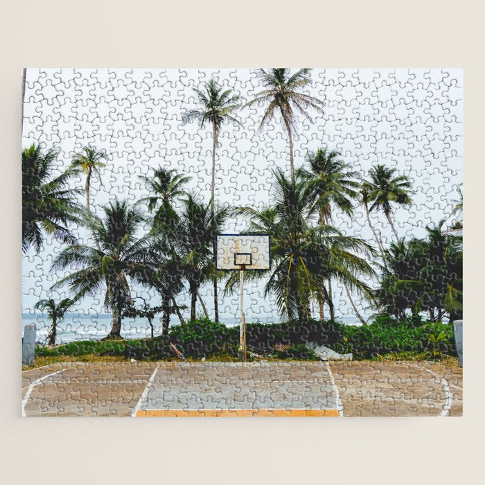 Basketball on Isla Bastimento, Bocas del Toro, Panama Jigsaw Puzzle Gallery Image 1
