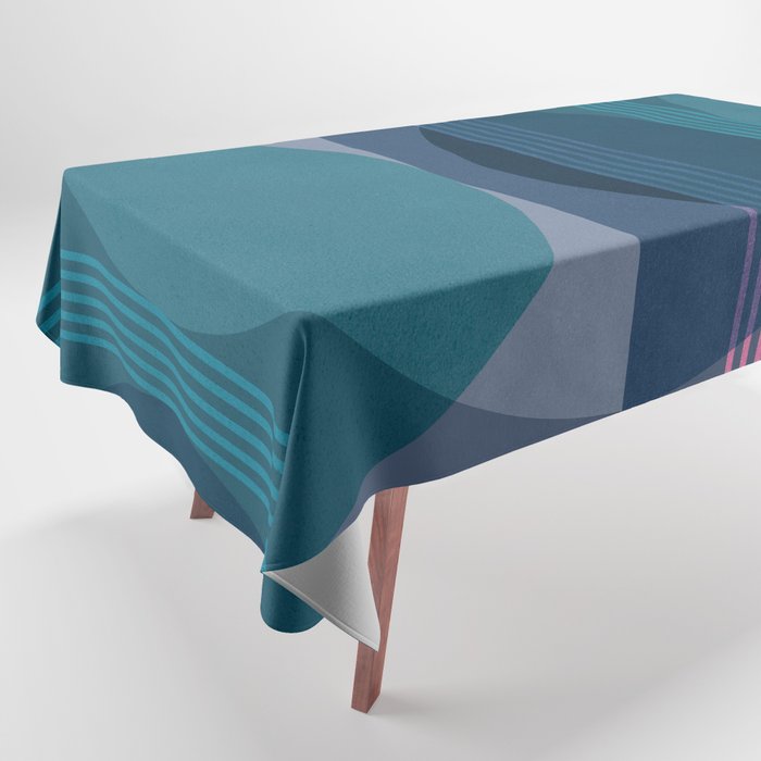 Abstraction_BLUE_LANDSCAPE_MOONLIGHT_NATURE_POP_ART_)521A Tablecloth Gallery Image 1