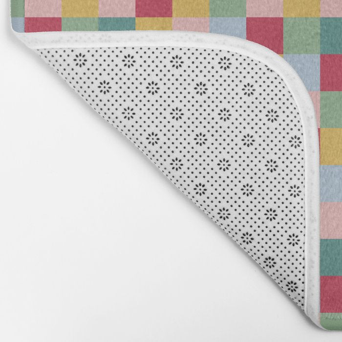 Bold Colorful Checks Pattern - Small XXII Bath Mat Gallery Image 2