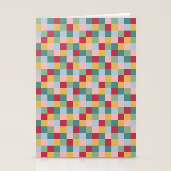 Bold Colorful Checks Pattern - Small XXII Stationery Card Gallery Image 2