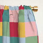 Bold Colorful Checks Pattern - Small XXII Window Curtain Gallery Image 2