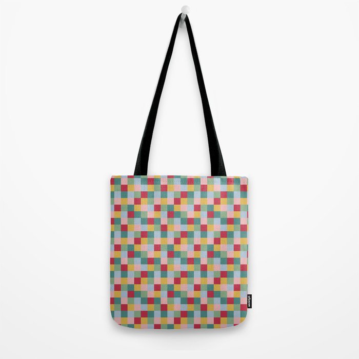 Bold Colorful Checks Pattern - Small XXII Tote Bag Gallery Image 2