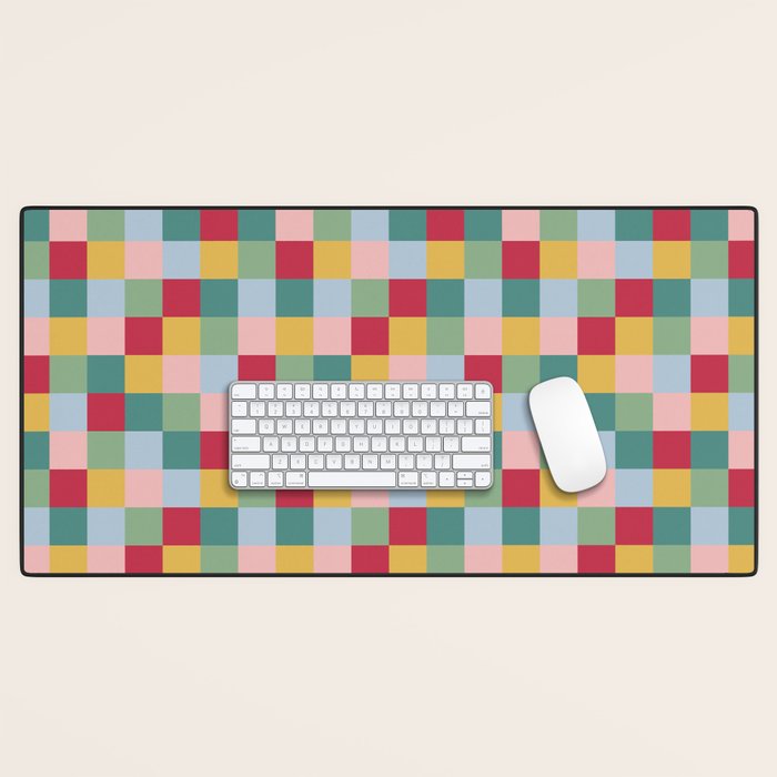 Bold Colorful Checks Pattern - Small XXII Desk Mat Gallery Image 1
